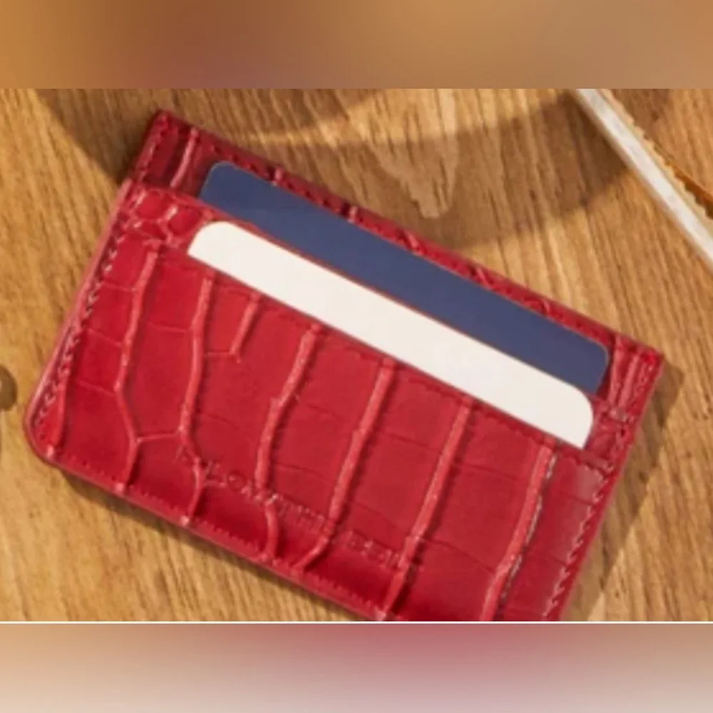 NEW!  B-low The Belt Los‎ Angeles Faux Croc Card Holder Wallet
